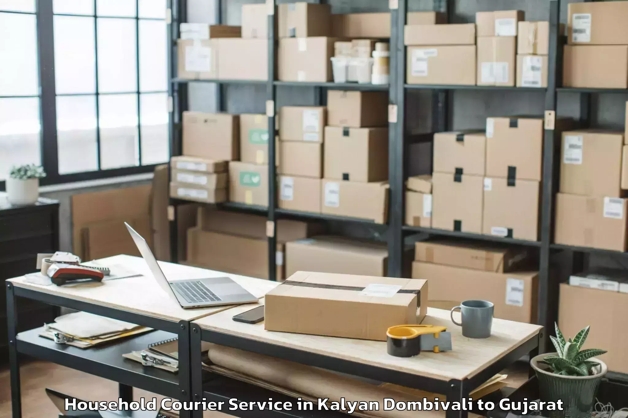 Easy Kalyan Dombivali to Kandla Port Household Courier Booking